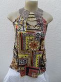 ☆Estampada c/ Colar e Botões☆