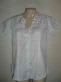 BLUSA BATA BRANCA C/BORDADO.