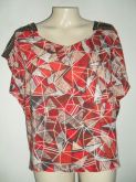 BLUSA BATA C/ BORDADOS NO OMBRO.