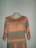 BLUSA MANGA 3/4 LISTRADA C/BRILHO