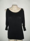 BLUSA MANGA 3/4 FIO METALIZADO.